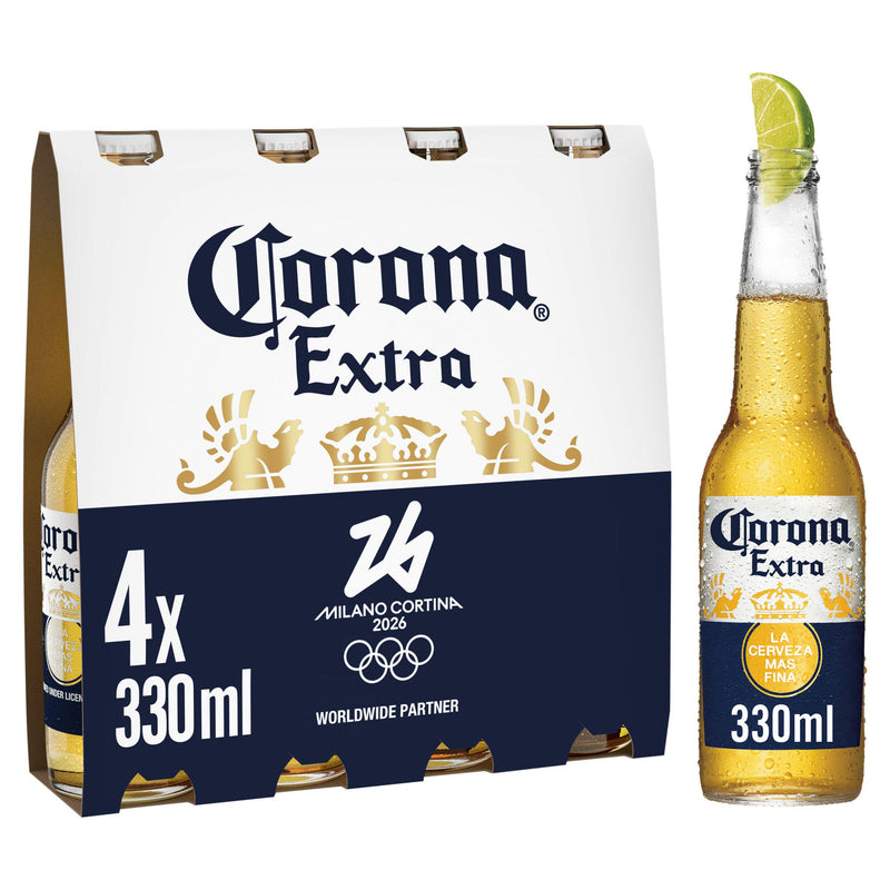 Corona Extra Premium Lager Beer bottles 4x330ml
