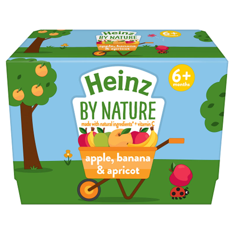 Heinz Apple Banana and Apricot puree 4x100g - British product