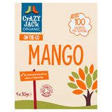 Sainsburys Crazy Jack Organic Mango Dried Fruit Snacks 4x30g- Buy online at McGrocer