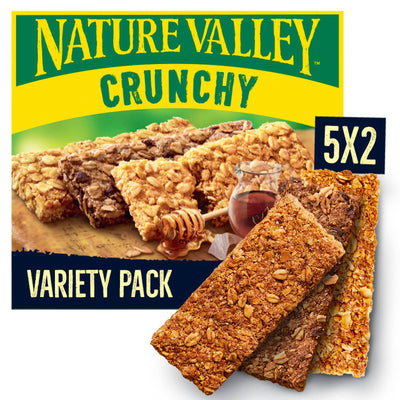 Sainsburys Nature Valley Crunchy Variety Pack Cereal Biscuit Snack Bars 10x42g- Buy online at McGrocer