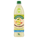 Sainsburys Robinsons Fruit & Barley Apple & Pear Squash No Added Sugar 1L- Buy online at McGrocer