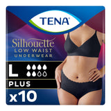 TENA Silhouette black incontinence pants size L pack of 10, imported from the UK