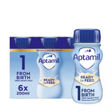 Sainsburys Aptamil First Infant Baby Milk Formula Liquid Ready To Feed Multipack 6x200ml- Buy online at McGrocer