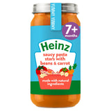 Sainsburys Heinz by Nature Saucy Pasta Stars with Beans & Carrot Baby Food 7+ Months 200g- Buy online at McGrocer