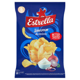 Estrella Sourcream and Onion Crinkle Cut Crisps 130g - British product