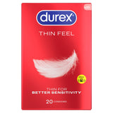 Durex Thin Feel transparent latex condoms 20 pack (British brand)