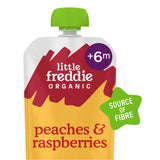 Tesco Little Freddie Organic Peaches & Raspberries Baby Food Pouch 6+ Months 100g- Buy online at McGrocer