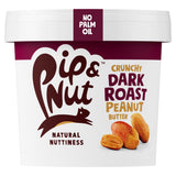 Pip Nut crunchy peanut butter dark roast 1kg, imported from the UK