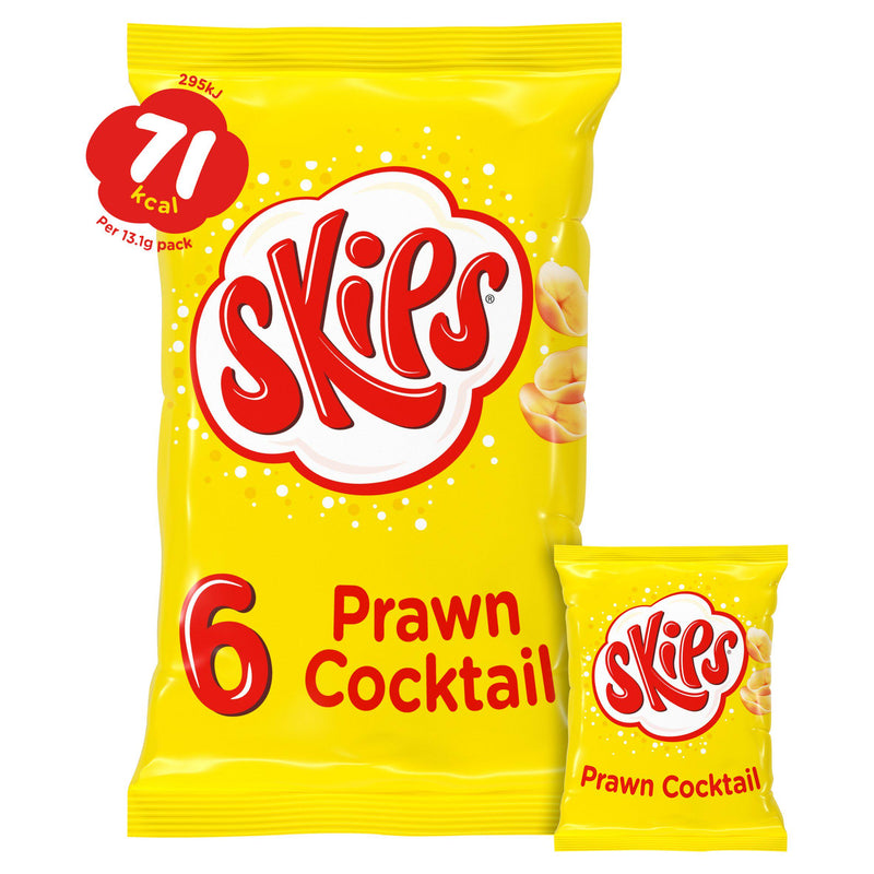 Skips prawn cocktail crisps multipack 6x13.1g bags (British brand)