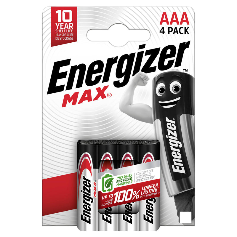 Energizer Max AAA batteries 4-pack - British product