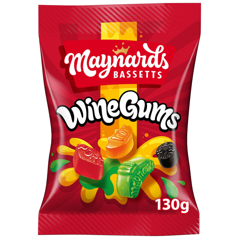 Maynards Bassetts wine gums bag 130g, UK version