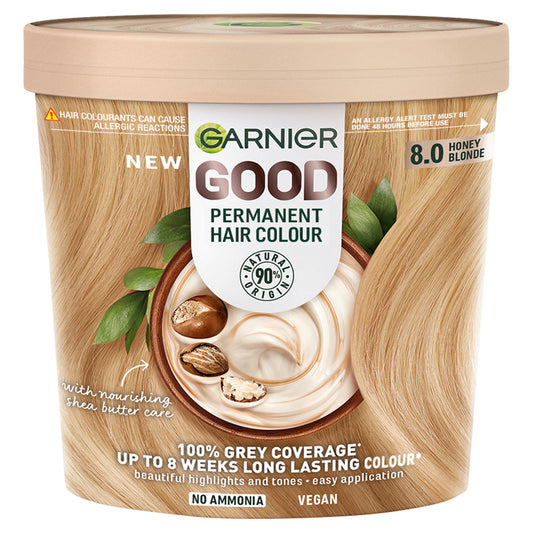 Garnier Good Permanent No Ammonia Formula 100% Grey Coverage 8.0 Honey Blonde Hair Dye GOODS Sainsburys   
