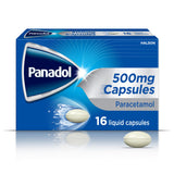 Panadol Paracetamol Liquid Capsules 16 pack 500mg (British brand)