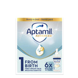 Sainsburys Aptamil Advanced First Infant Baby Milk Formula Ready To Feed Starter Pack 6x70ml- Buy online at McGrocer