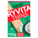 Sainsburys Ryvita Thins Rosemary & Sea Salt Flatbread Crackers 125g- Buy online at McGrocer