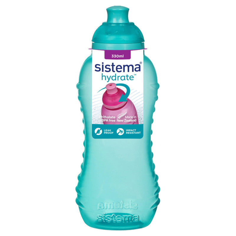 Sistema Single Twist & Sip Water Bottle 330ml (British brand)