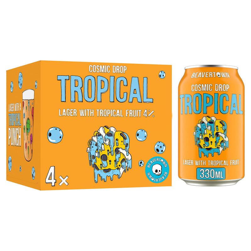 Beavertown Cosmic Drop Lager 4x330ml, UK version