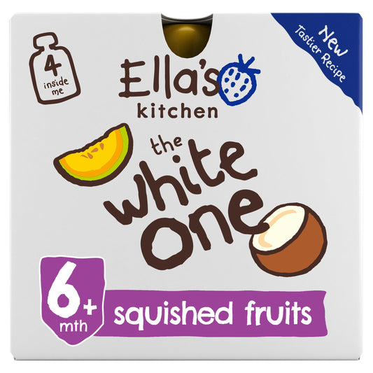 Ella's Kitchen Organic the White One Smoothie Multipack Baby Food Pouch 6+ Months 4x90g GOODS Sainsburys   