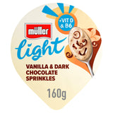 Müller Light Vanilla Yogurt with chocolate sprinkles 160g - British product