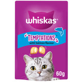 Sainsburys Whiskas Temptations Cat Treat Biscuits with Salmon Flavour 60g- Buy online at McGrocer