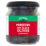 Sainsbury's Pitted Moroccan Dry Black Olives 110g (British brand)
