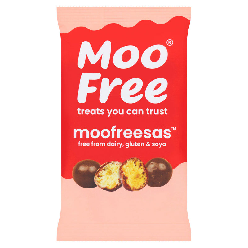 Moo Free chocolate rice balls vegan 35g imported from the UK