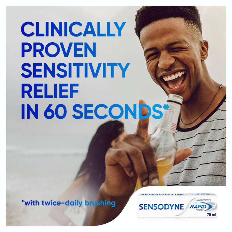 Sensodyne Rapid Relief Whitening toothpaste 75ml, UK version