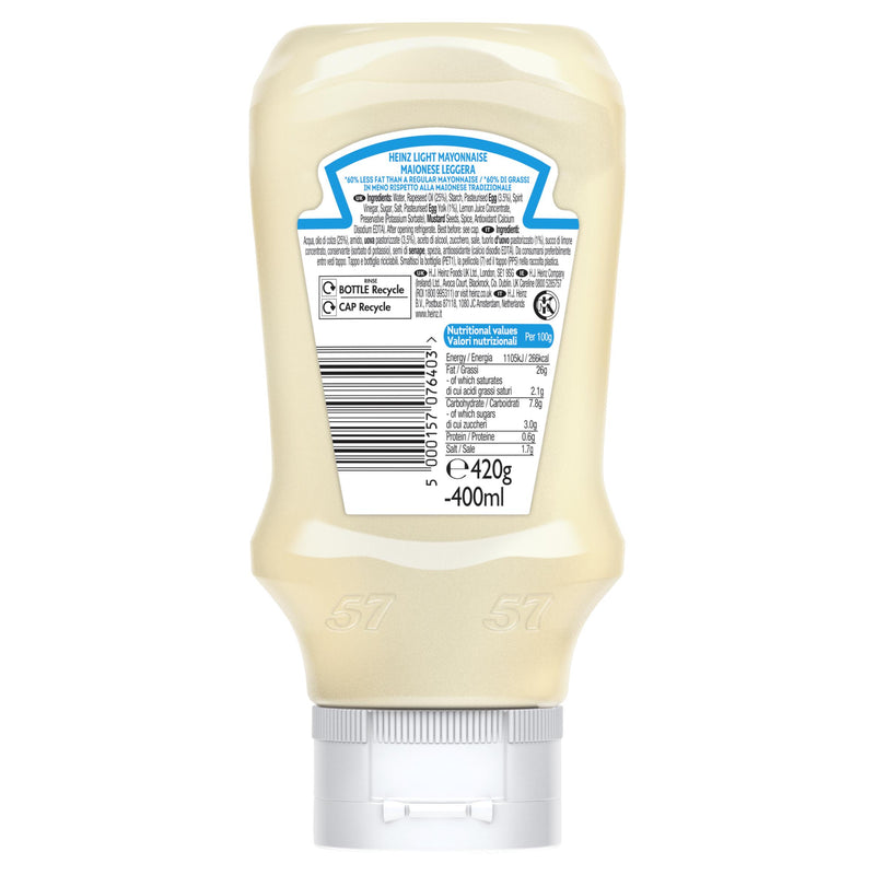 Heinz seriously good light mayonnaise 420g, UK version