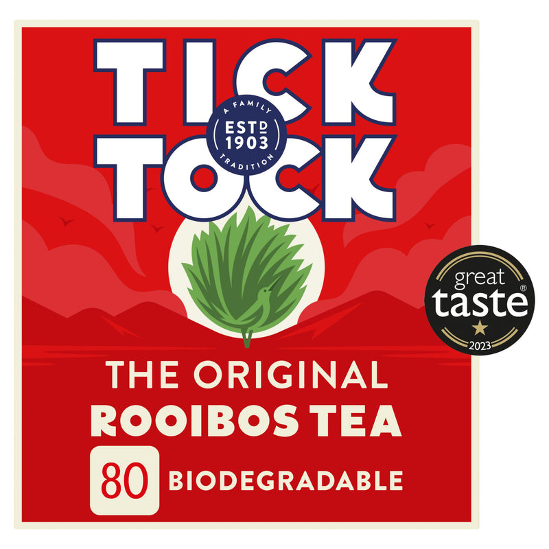 Tick Tock Rooibos tea bags 80ct (British brand)