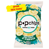 Popchips Sea Salt & Vinegar crisps 85g, UK version