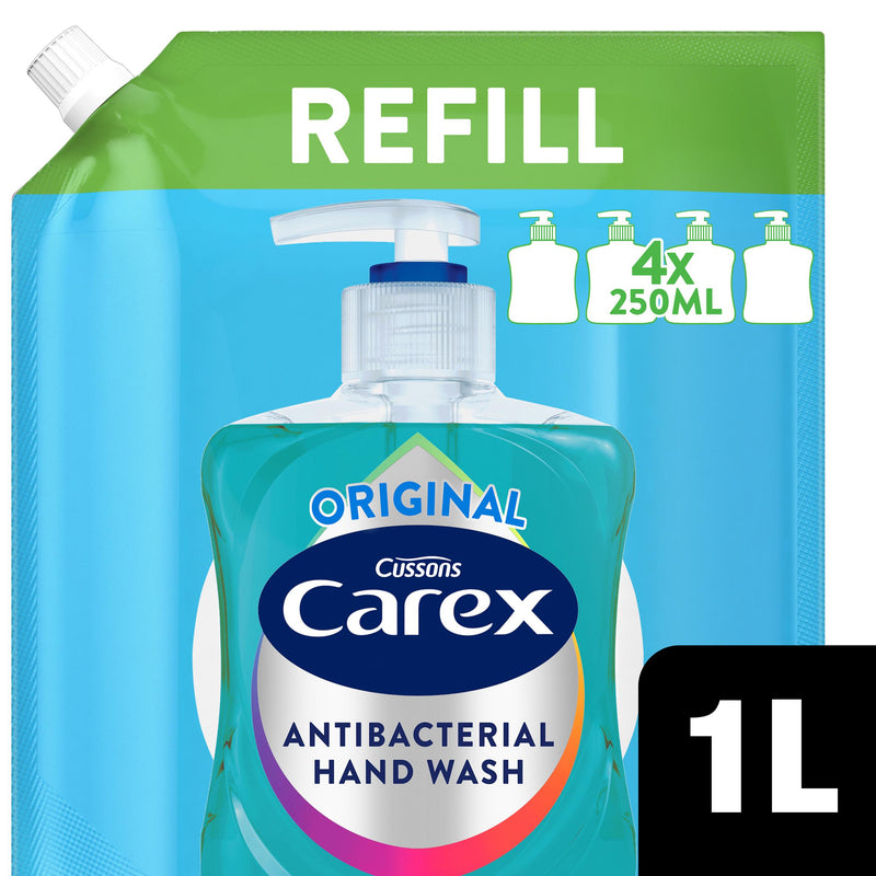 Carex Original hand wash 1L refill pack, UK version