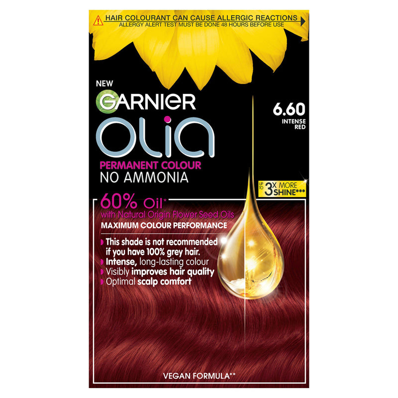 Garnier Olia Bold permanent hair dye Intense Red 6.60 - British product