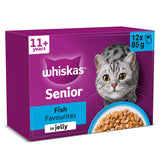 Sainsburys Whiskas 11+ Fish Favourites in Jelly Senior Wet Cat Food Pouches 12 x 85g- Buy online at McGrocer