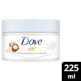 Sainsburys Dove Body Scrub Crushed Macadamia & Rice Milk 225ml- Buy online at McGrocer