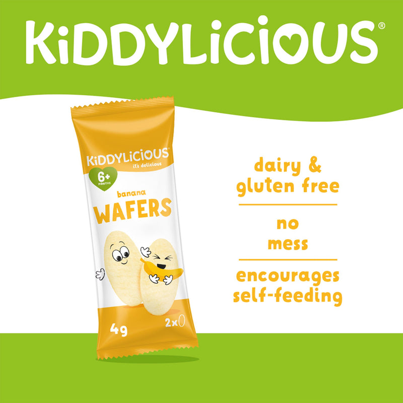 Kiddylicious banana baby wafers 10 pack - British product