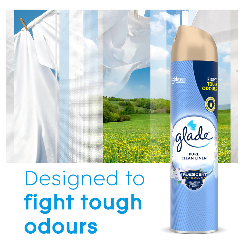 Glade aerosol air freshener Clean Linen 300ml (British brand)