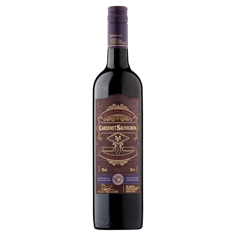 Sainsbury's Maipo Cabernet Sauvignon red wine 75cl - British product