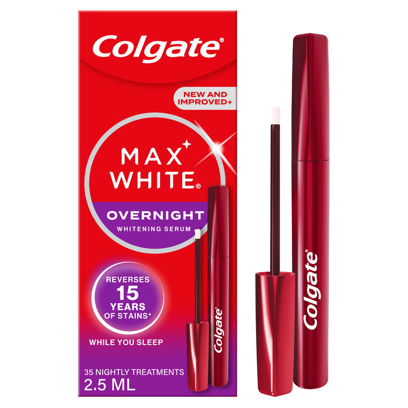 Colgate Max White overnight teeth whitening serum 2.5ml - British product