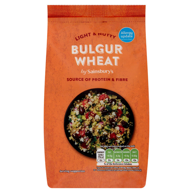 Sainsbury's cracked bulgur wheat 500g, imported from the UK
