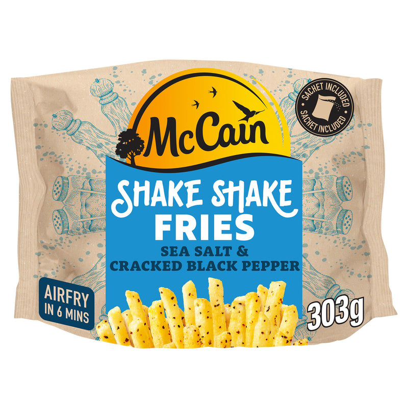 McCain Shake Shake Fries Sea Salt and Cracked Black Pepper 303g