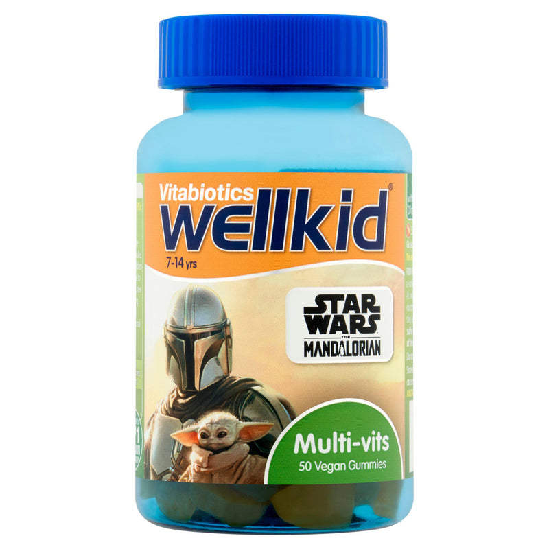 Wellkid multivitamin gummies 50-count orange flavour, UK version