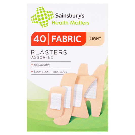 Sainsbury's Health Matters Fabric Light Plasters Assorted x40 GOODS Sainsburys   