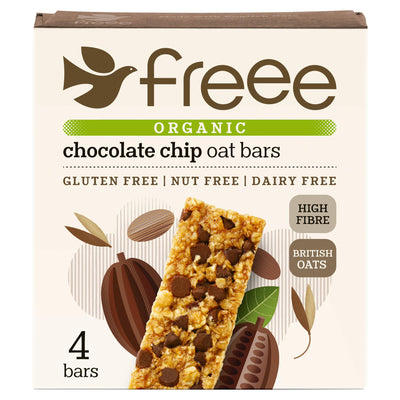 Sainsburys Freee Gluten Free Organic Chocolate Chip Oat Bars 4 x 35g- Buy online at McGrocer