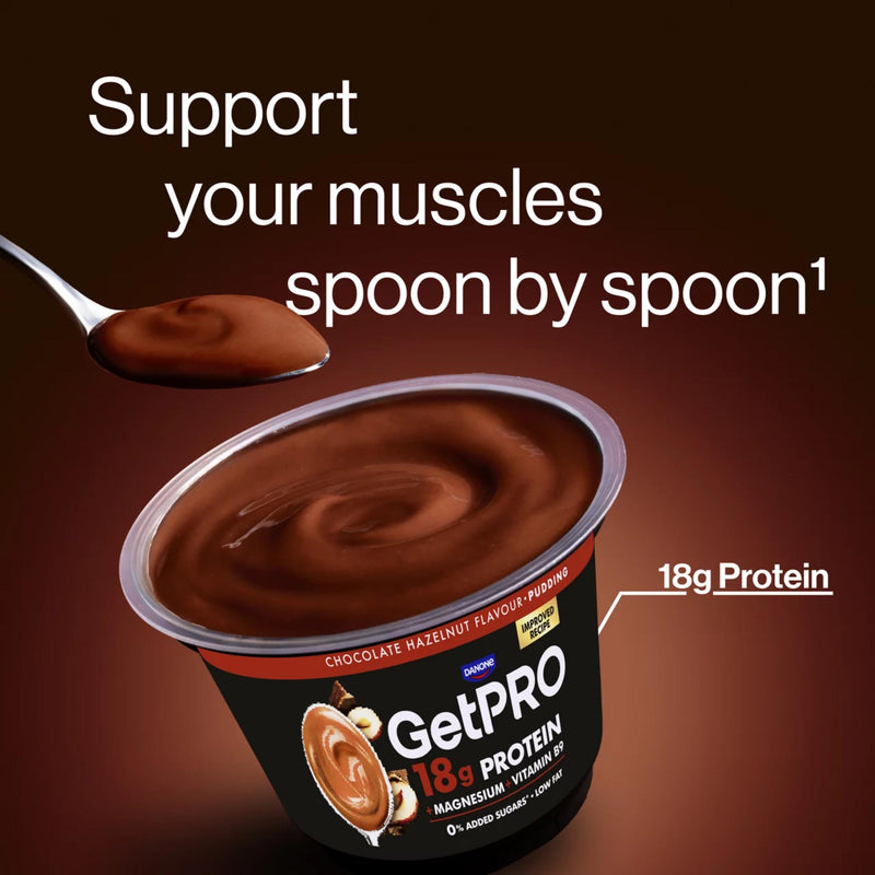 GetPro high protein pudding chocolate hazelnut 180g (British brand)