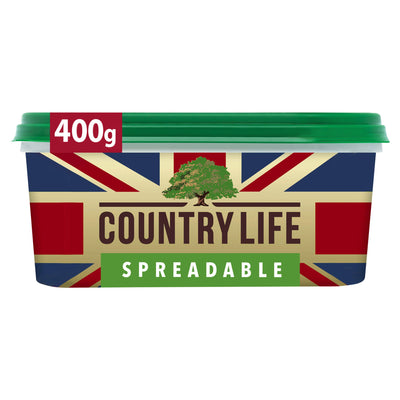 Sainsburys Country Life Spreadable Spread Butter and Vegetable Oil Blend 400g- Buy online at McGrocer
