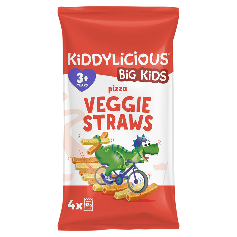Kiddylicious veggie straws pizza flavour 4x12g - British product