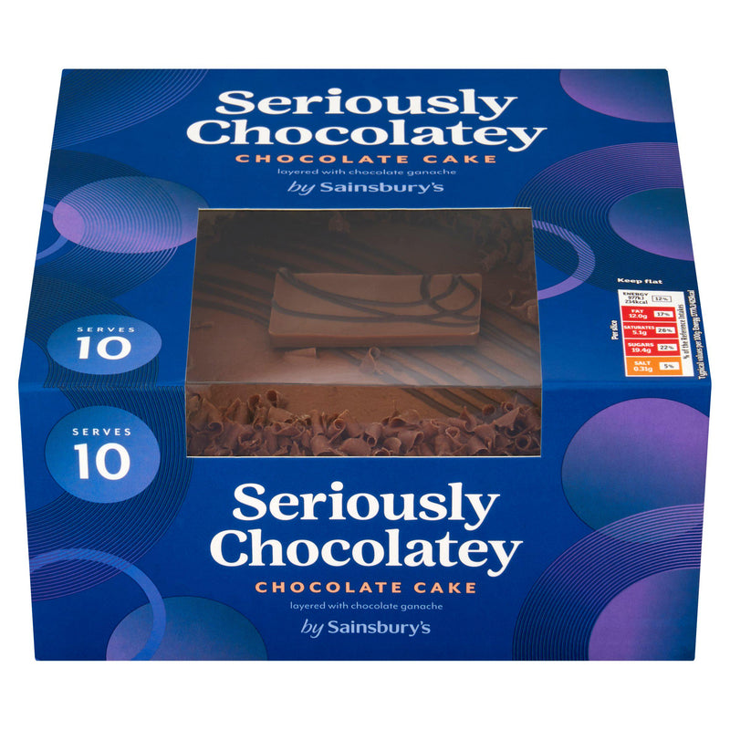 Sainsbury's small chocolate birthday celebration cake 550g, UK version