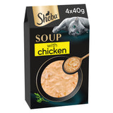 Sainsburys Sheba Classics Soup Chicken Adult Wet Cat Food Pouches 4 x 40g- Buy online at McGrocer