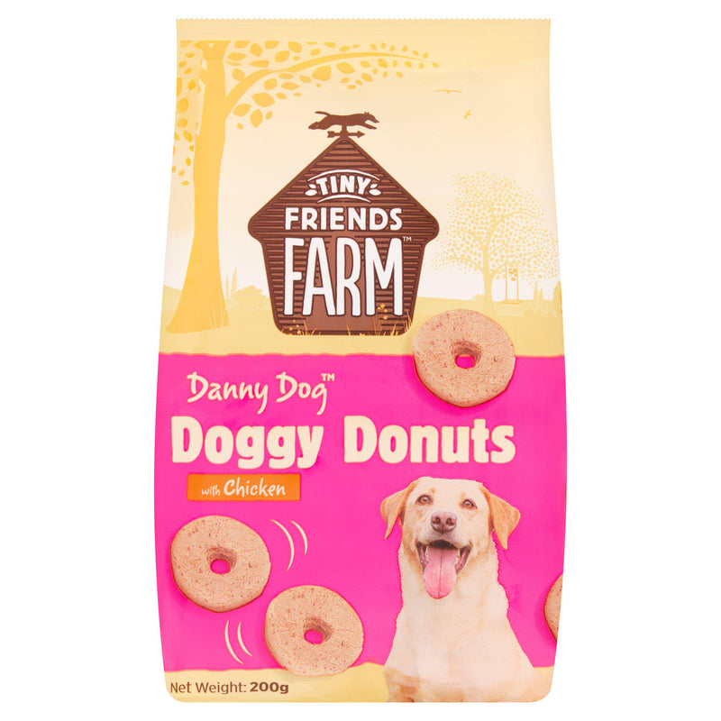 Tiny Friends Farm Doggy Donuts chicken 200g, imported from the UK