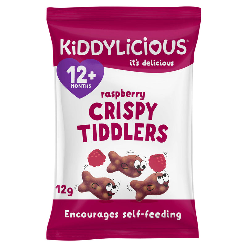 Kiddylicious Crispy Tiddlers baby snack raspberry 12g (British brand)